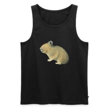 Pika - Männer Premium Bio Tank Top - Schwarz - Vorne - AI Model Male 178 light (178cm)
