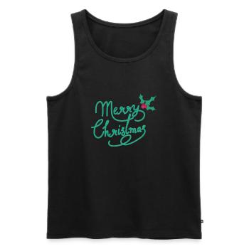 Frohe Weihnachten - Männer Premium Bio Tank Top - Schwarz - Vorne - Michal (187cm)