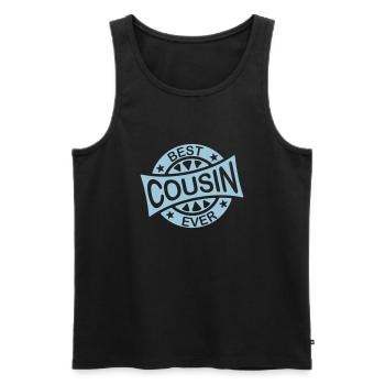 best cousin ever quote - Men's Premium Organic Tank Top - black - Front - Michal (187cm)