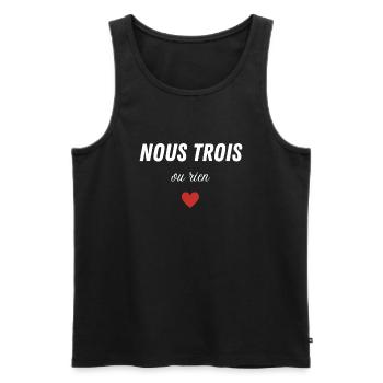 nous trois ou rien - Débardeur bio Premium Homme - noir - Devant - Michal (187cm)