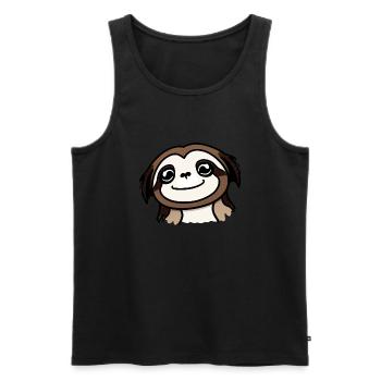 Mignon paresseux Kawaii Cartoon Animal Love 4 - Débardeur bio Premium Homme - noir - Devant - Michal (187cm)