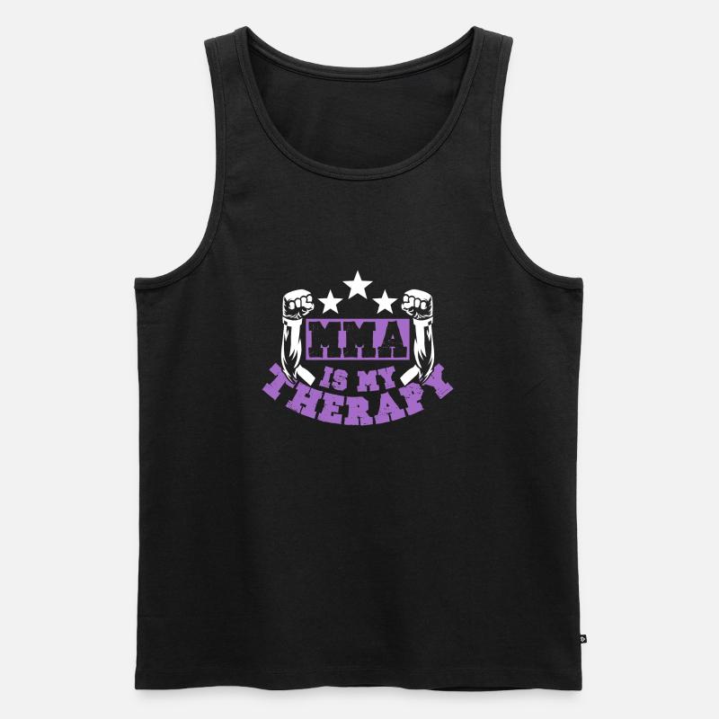 mma therapy - Männer Premium Bio Tank Top - Schwarz
