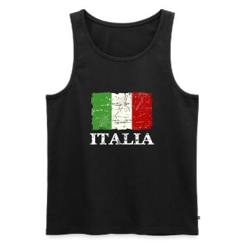 Drapeau italien - Débardeur bio Premium Homme - noir - Devant - Michal (187cm)