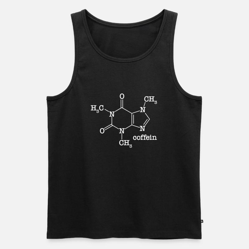 coffein - Männer Premium Bio Tank Top - Schwarz