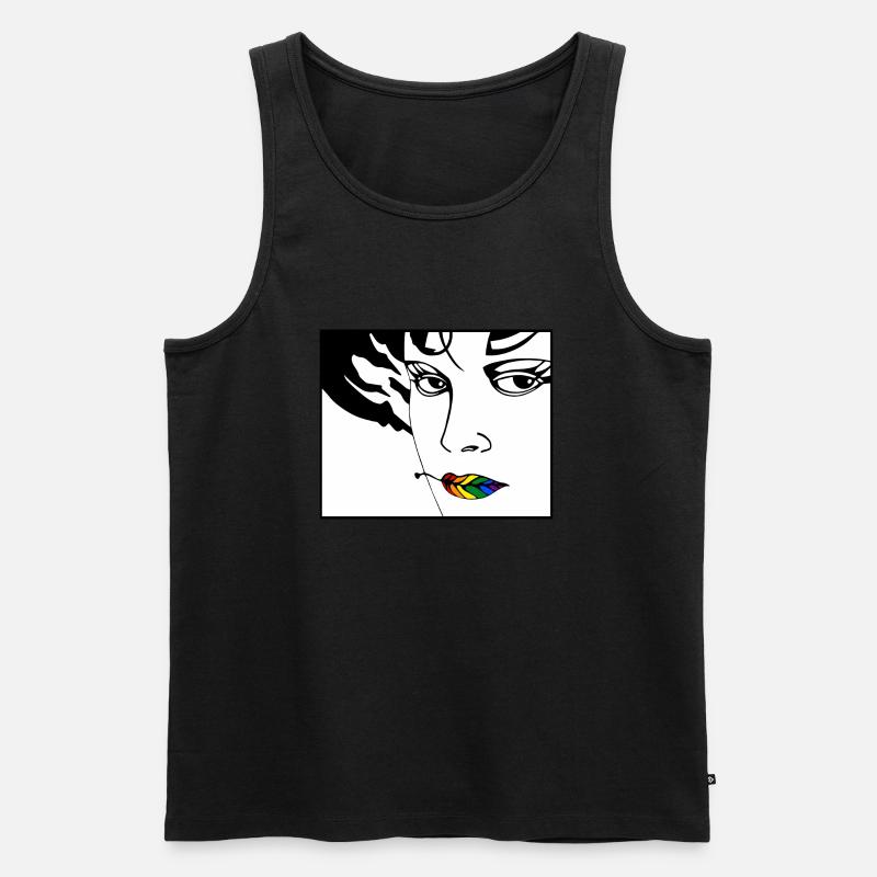 Vulkan 15a - Männer Premium Bio Tank Top - Schwarz