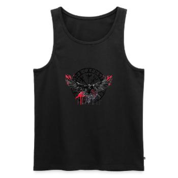 Vegvisir Hugin Munin Valhalla Viking Rune Odin - Men's Premium Organic Tank Top - black - Front - Michal (187cm)