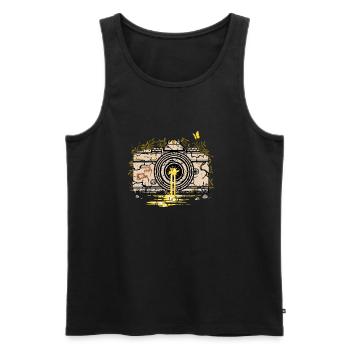 Kamera-Ruinen - Männer Premium Bio Tank Top - Schwarz - Vorne - Michal (187cm)