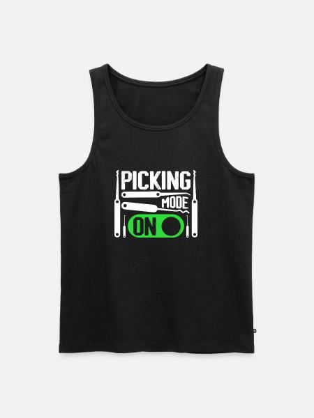 Picking Mode On Locksmith Lockpicker - Men's Premium Organic Tank Top - black