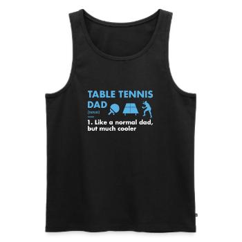 Sport Dad Définition Tennis de Table - Débardeur bio Premium Homme - noir - Devant - Michal (187cm)
