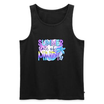 sommer surfen kroatien strand paradies party vibes usa - Männer Premium Bio Tank Top - Schwarz - Vorne - Michal (187cm)
