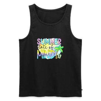 sommer surfen kroatien strand paradies party vibes usa - Männer Premium Bio Tank Top - Schwarz - Vorne - Michal (187cm)