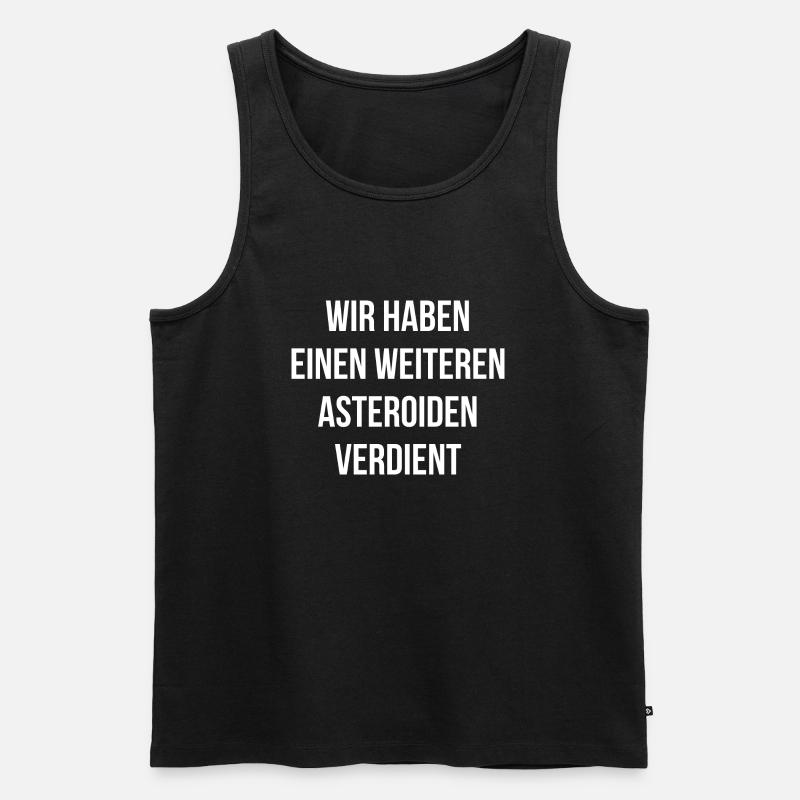 Asteroid Astronomie Spruch - Männer Premium Bio Tank Top - Schwarz