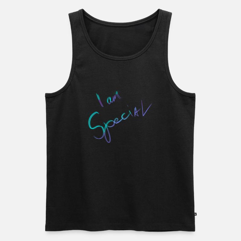 Ich bin speziell - Männer Premium Bio Tank Top - Schwarz