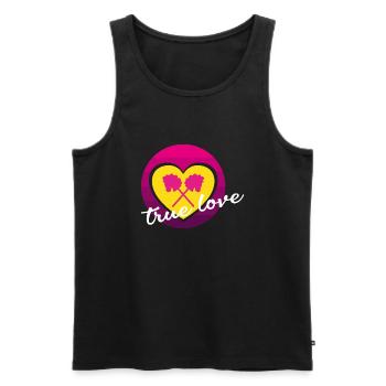Hobby Horse True love Herz - Männer Premium Bio Tank Top - Schwarz - Vorne - Michal (187cm)