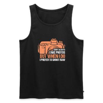 I Don't Always Take Photos Photography Camera - Männer Premium Bio Tank Top - Schwarz - Vorne - Michal (187cm)