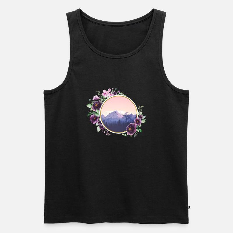 Verschwenderischer Berg - Männer Premium Bio Tank Top - Schwarz