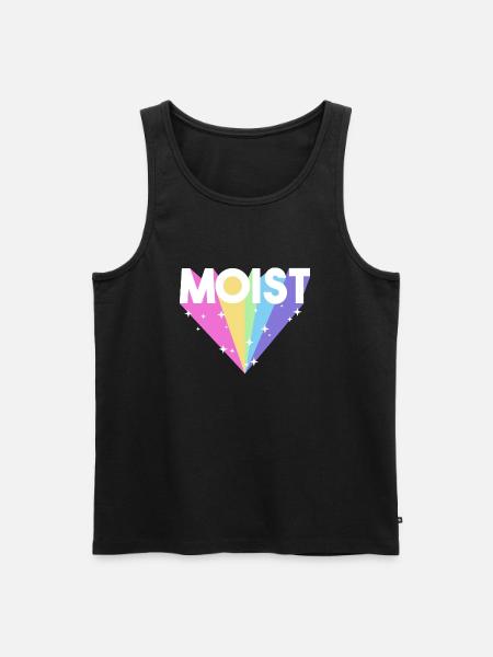 Moist Funny Meme Offensive Weird Cool Hilarious - Men's Premium Organic Tank Top - black