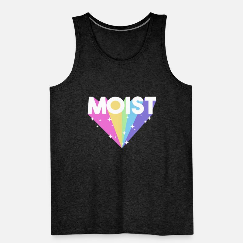 Moist Funny Meme Offensive Weird Cool Hilarious Men's Premium Organic Tank Top