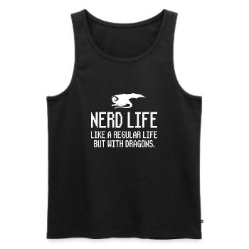 Gaming Gamer Nerd Life Dicton - Débardeur bio Premium Homme - noir - Devant - AI Model Male 178 light (178cm)