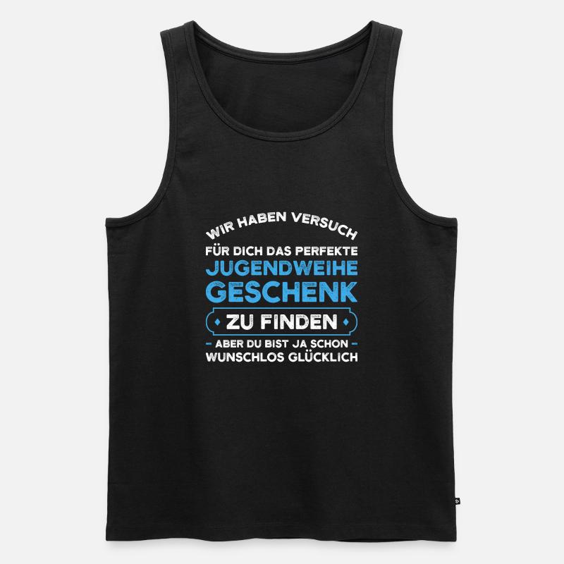 Jugendweihe Jugend Konfirmation Geschenk - Männer Premium Bio Tank Top - Schwarz