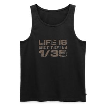 Scale Model 1 35 Military Hobbyist Plastic Tank - Men's Premium Organic Tank Top - black - Front - AI Model Male 178 light (178cm)