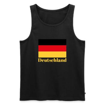 Deutschland Deutschland Flagge German Pride - - Männer Premium Bio Tank Top - Schwarz - Vorne - AI Model Male 178 light (178cm)