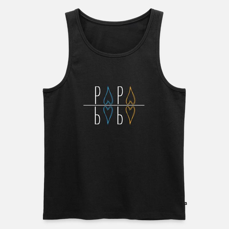 Papa - Männer Premium Bio Tank Top - Schwarz