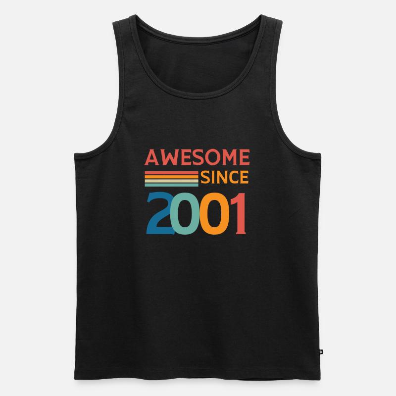Großartig seit 2001 - Männer Premium Bio Tank Top - Schwarz