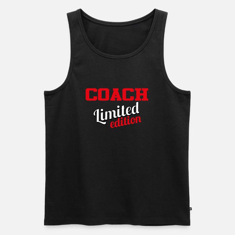 COACH LIMITIERTE AUFLAGE - Männer Premium Bio Tank Top - Schwarz