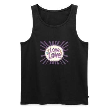 Love is love 2 - Men's Premium Organic Tank Top - black - Front - Michal (187cm)