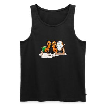 Karikatur glückliche Ameisenfreundinnen - Männer Premium Bio Tank Top - Schwarz - Vorne - Michal (187cm)