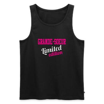 BIG SISTER LIMITIERTE AUFLAGE - Männer Premium Bio Tank Top - Schwarz - Vorne - Michal (187cm)