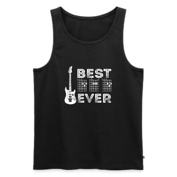 Fête des pères Meilleur accord de guitare papa - Meilleur - Débardeur bio Premium Homme - noir - Devant - Michal (187cm)