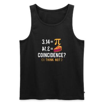 Coïncidence Pi Pie - Journée des Math Lover Science Pi - Débardeur bio Premium Homme - noir - Devant - AI Model Male 178 light (178cm)