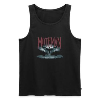 MOTHMAN - Men's Premium Organic Tank Top - black - Front - AI Model Male 178 light (178cm)