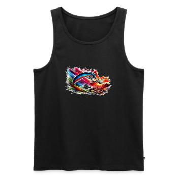 Paragleiter - Männer Premium Bio Tank Top - Schwarz - Vorne - AI Model Male 178 light (178cm)