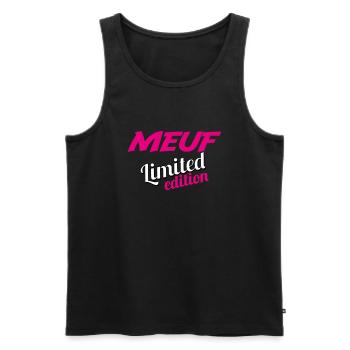 MEUF LIMITED EDITION - Débardeur bio Premium Homme - noir - Devant - Michal (187cm)