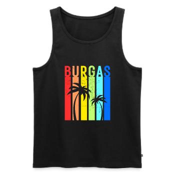 Burgas Bulgaria Holidays - Men's Premium Organic Tank Top - black - Front - AI Model Male 178 light (178cm)
