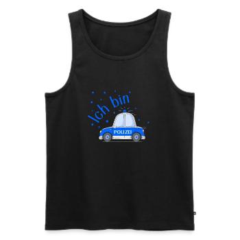 Polizeiauto Geburtstag Blau - Männer Premium Bio Tank Top - Schwarz - Vorne - Michal (187cm)