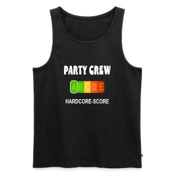 Party Crew - Männer Premium Bio Tank Top - Schwarz - Vorne - AI Model Male 178 light (178cm)