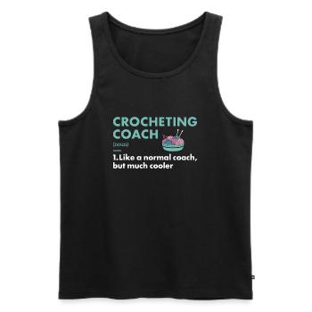Crocheter Coach Definition Crocheting - Men's Premium Organic Tank Top - black - Front - Michal (187cm)
