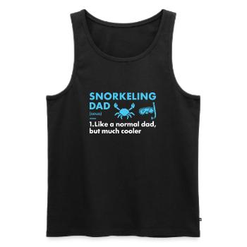 Snorkeler Papa Définition Snorkeling - Débardeur bio Premium Homme - noir - Devant - AI Model Male 178 light (178cm)