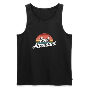 Sommer, Sonne, Spaß - Männer Premium Bio Tank Top - Schwarz - Vorne - AI Model Male 178 light (178cm)