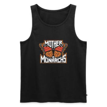 Monarchfalter-Träume in Farbe - Männer Premium Bio Tank Top - Schwarz - Vorne - Michal (187cm)