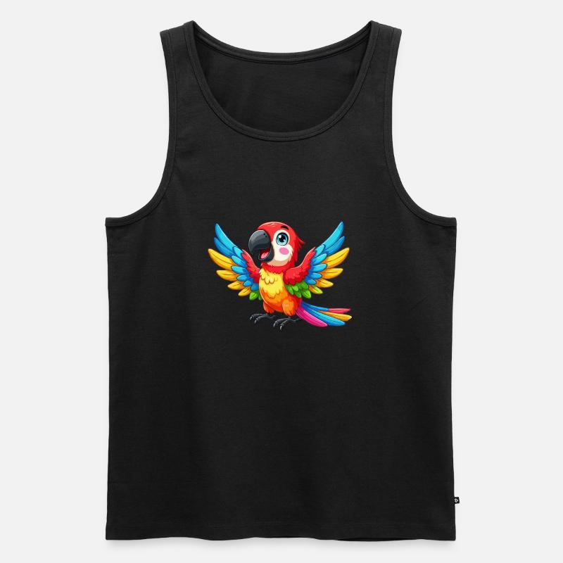 Papagei - Männer Premium Bio Tank Top - Schwarz