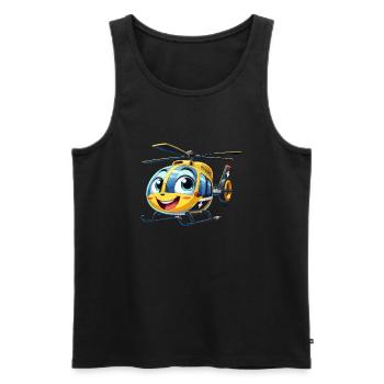 Trauma helicopter junior - Men's Premium Organic Tank Top - black - Front - AI Model Male 178 light (178cm)
