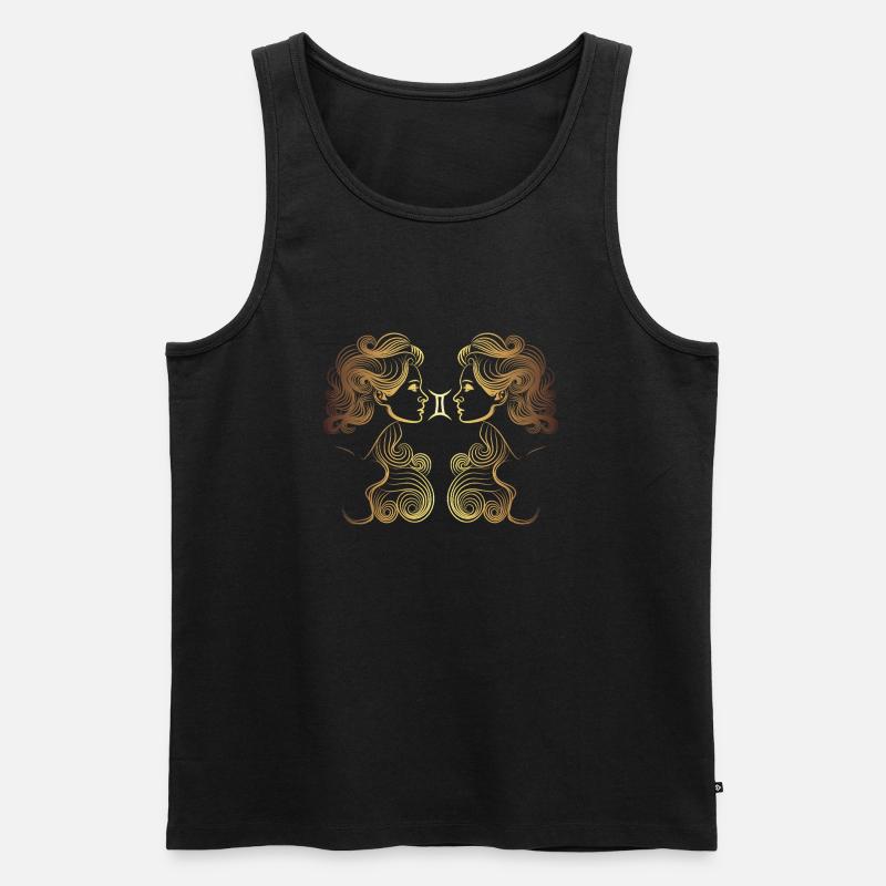gemini2 Zeichenfläche 1 - Männer Premium Bio Tank Top - Schwarz
