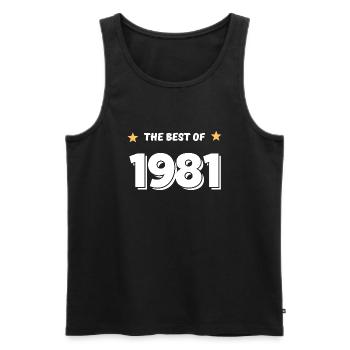 Best of 1981 - Men's Premium Organic Tank Top - black - Front - Michal (187cm)
