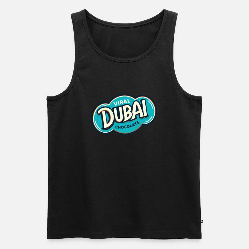 Virale Dubai-Schokolade - Männer Premium Bio Tank Top - Schwarz