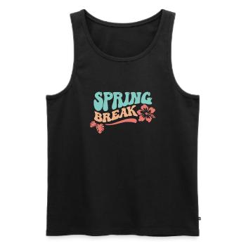 Spring Break Flowers - Débardeur bio Premium Homme - noir - Devant - AI Model Male 178 light (178cm)